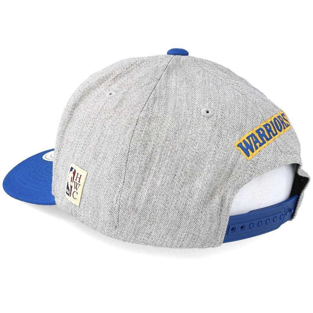 Mitchell And Ness Caps Golden State Warriors Mitchell & Ness NBA Hometown 110 Curve Snapback Hat - Heather
