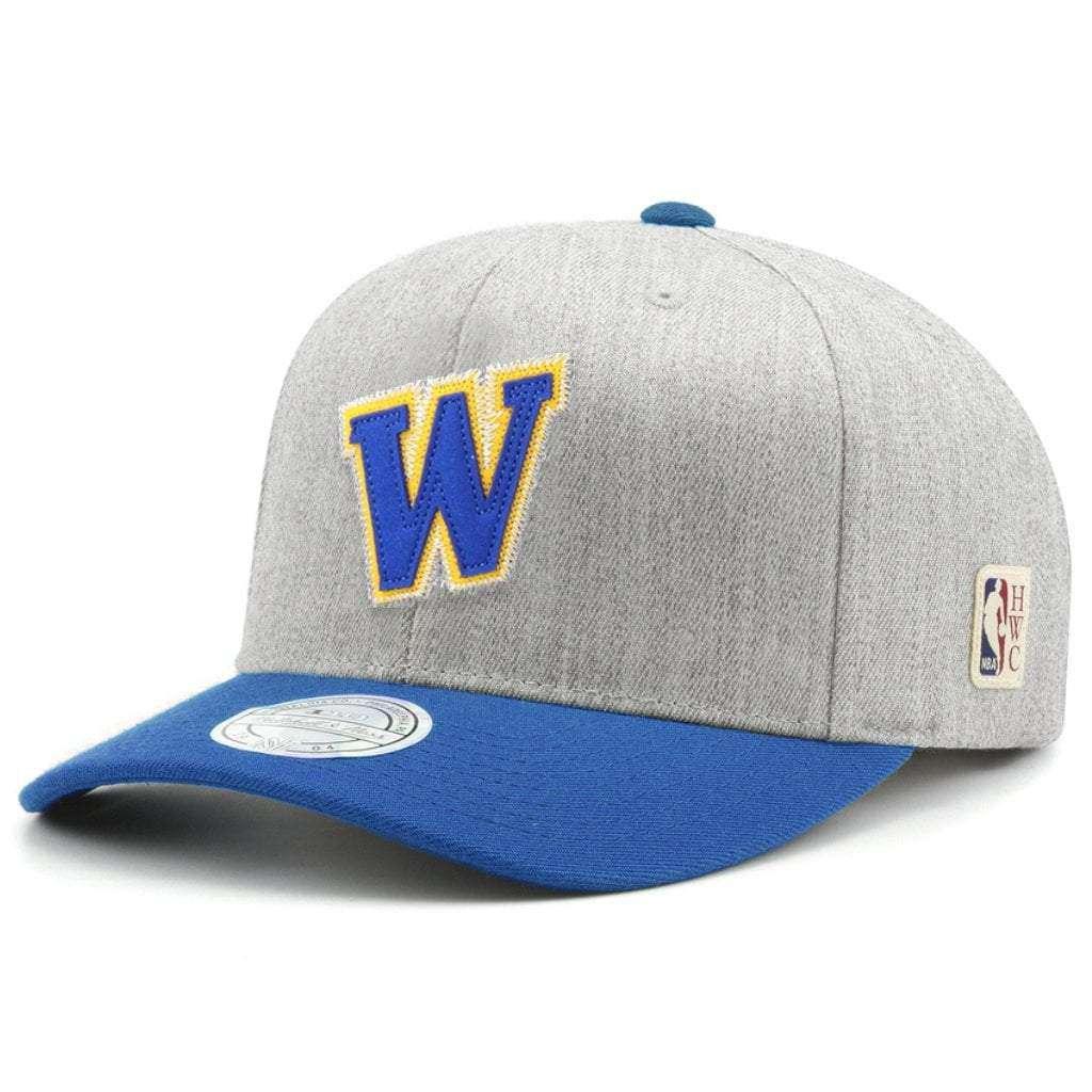 Mitchell And Ness Caps Golden State Warriors Mitchell & Ness NBA Hometown 110 Curve Snapback Hat - Heather