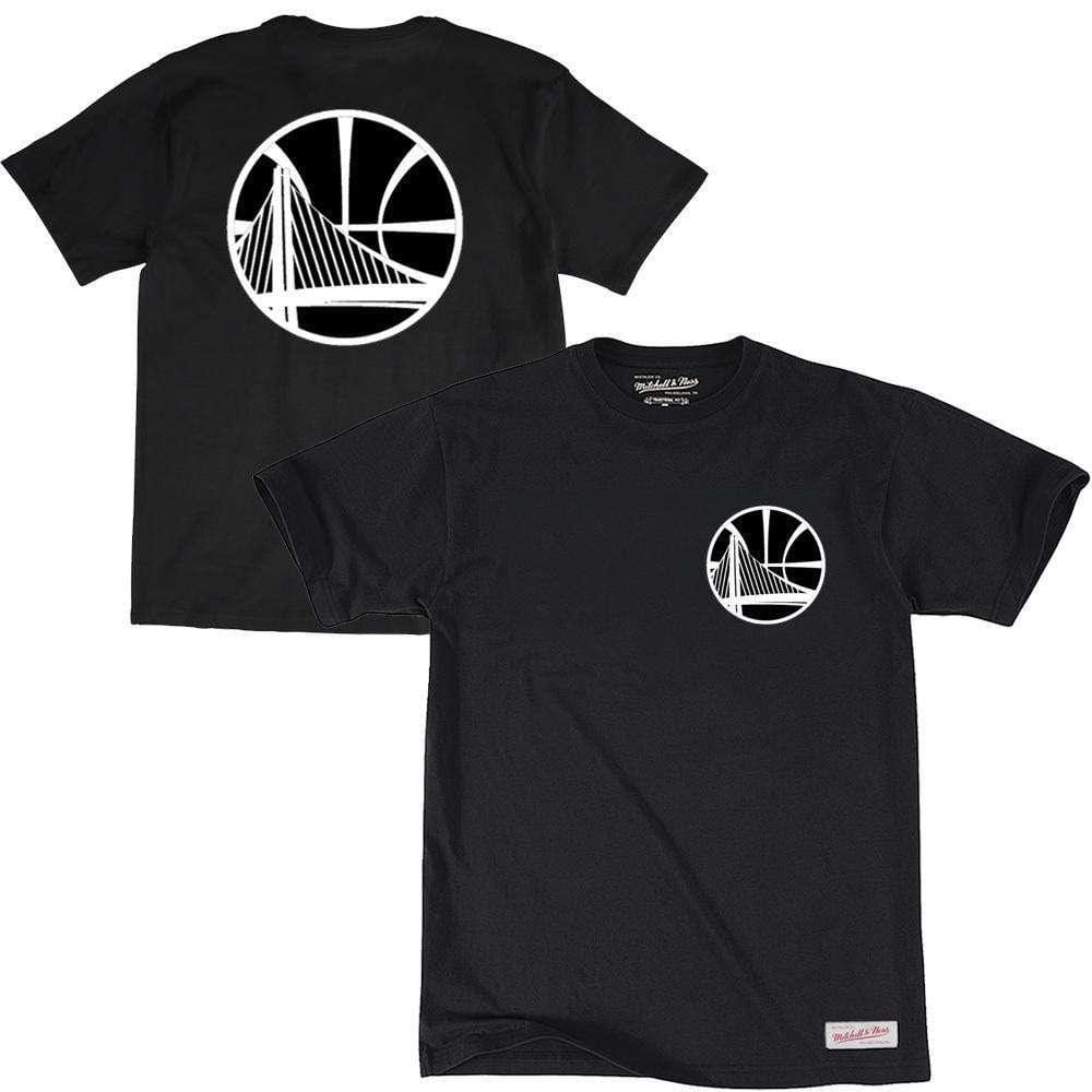 Mitchell And Ness T-Shirts Golden State Warriors Mitchell & Ness NBA Mono Logo T-Shirt - Black