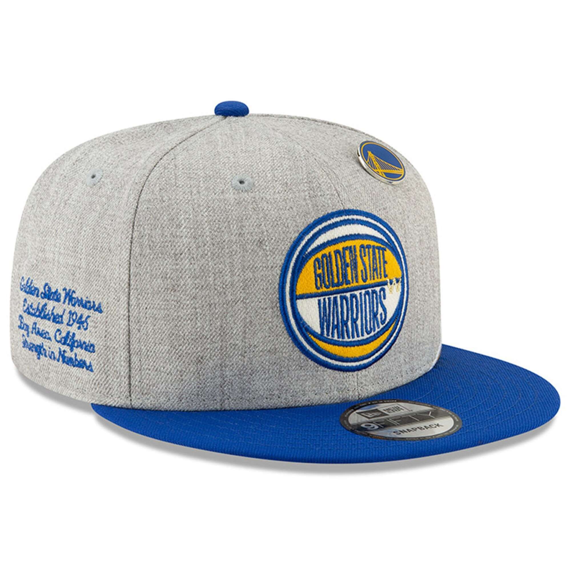 New Era Caps Golden State Warriors New Era 2019 NBA Draft 9FIFTY Snapback Hat - Heather