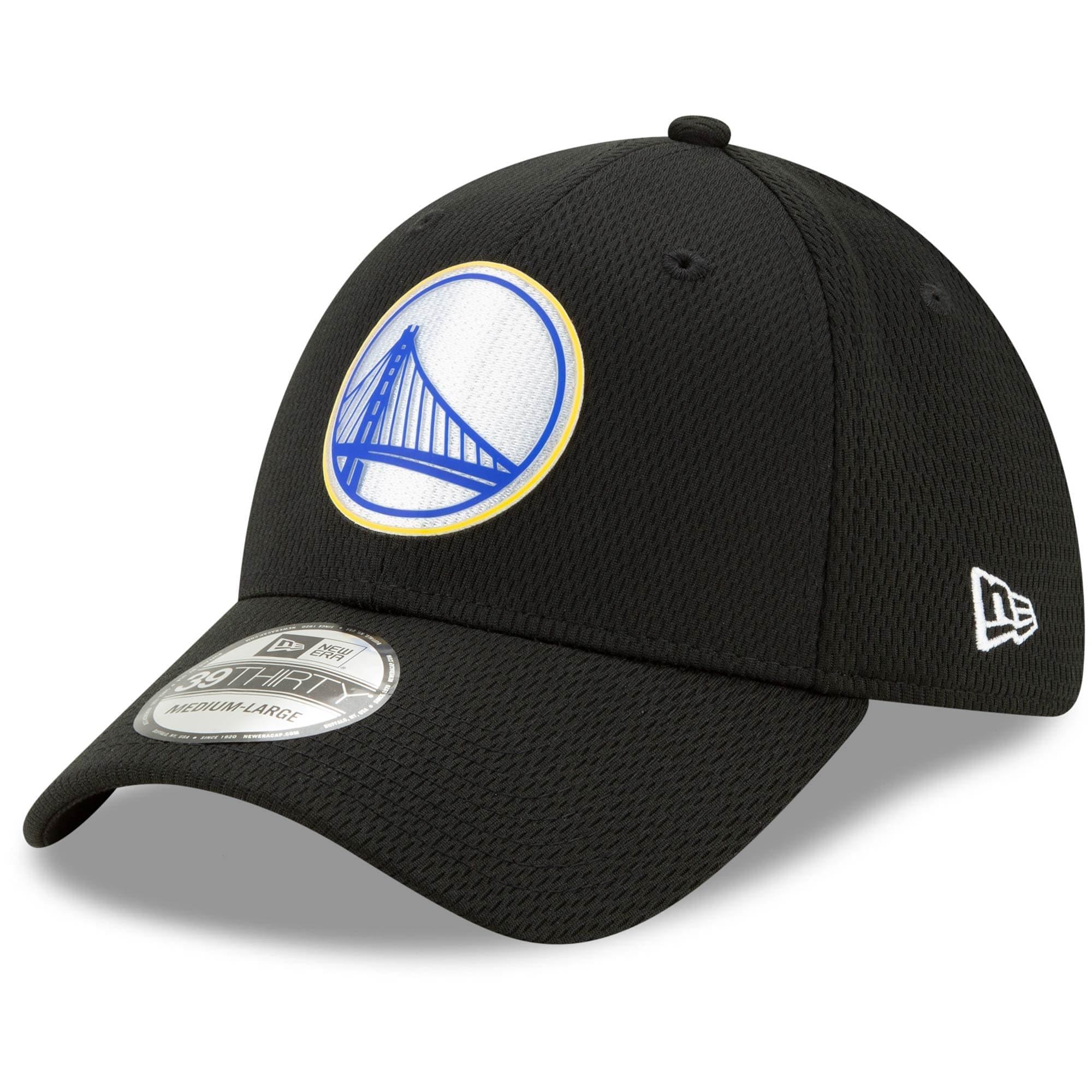 New Era Caps Golden State Warriors New Era NBA 2020 Back Half 39THIRTY Flex Fit Curve Hat - Black