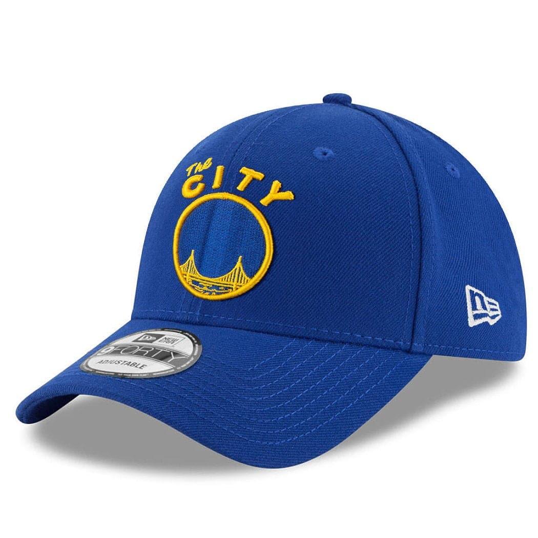 New Era Caps Golden State Warriors New Era NBA Hardwood Classics Nights 9FORTY Curved Hat - Blue