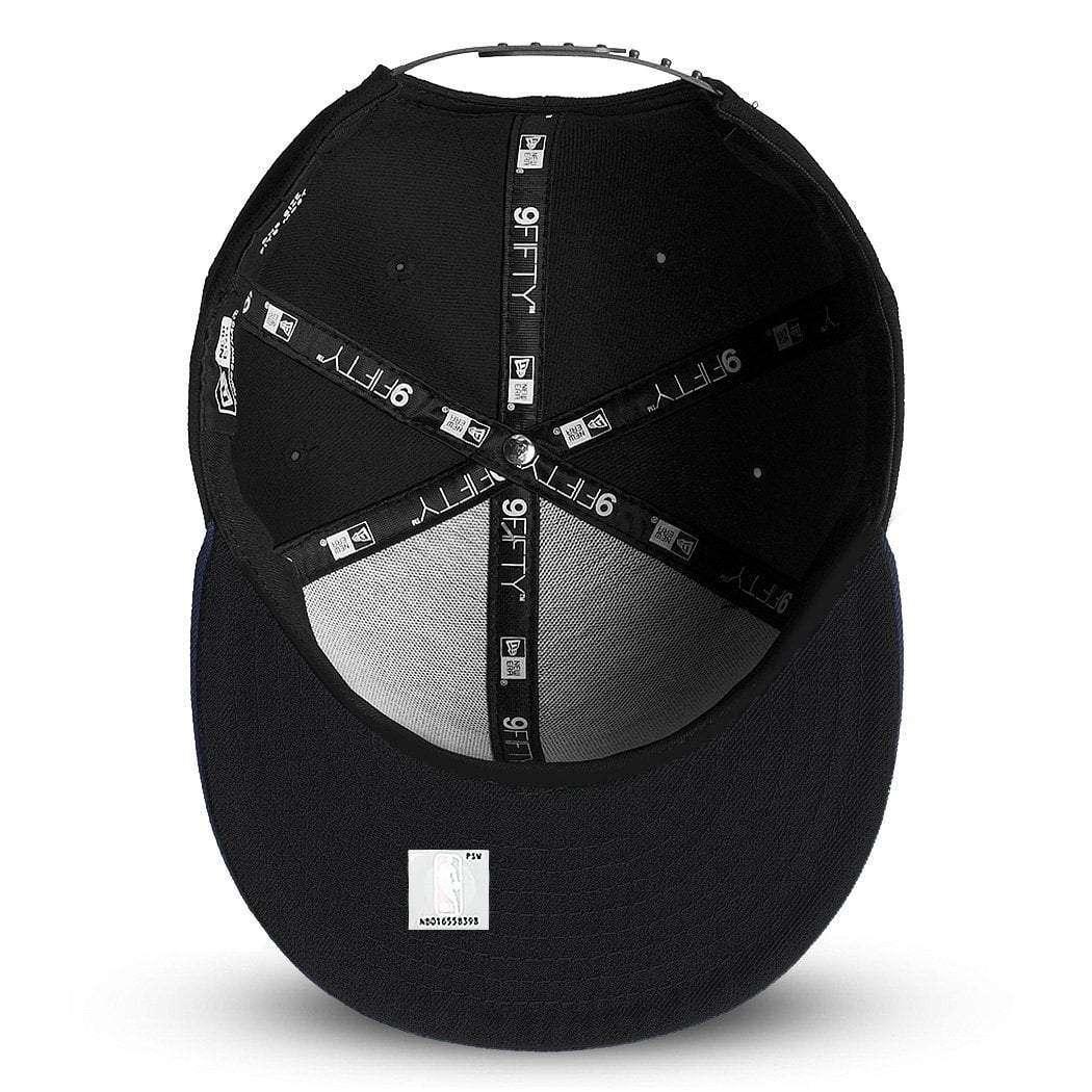 New Era Caps Golden State Warriors New Era NBA Pre-Curved Black On Black 9FIFTY Snapback Hat