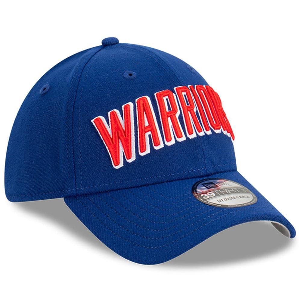 New Era Caps Golden State Warriors New Era NBA Wordmark 39THIRTY Stretch Fit Hat - Blue