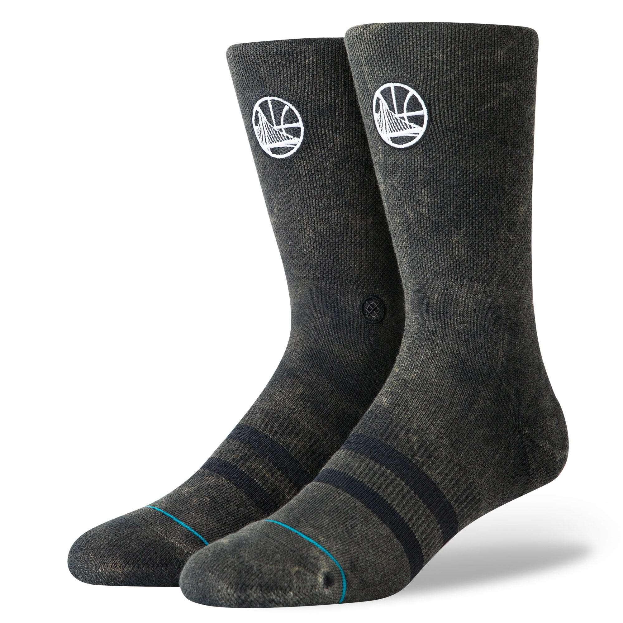 Stance Socks Golden State Warriors Stance NBA Blacktop Crew Socks - Black