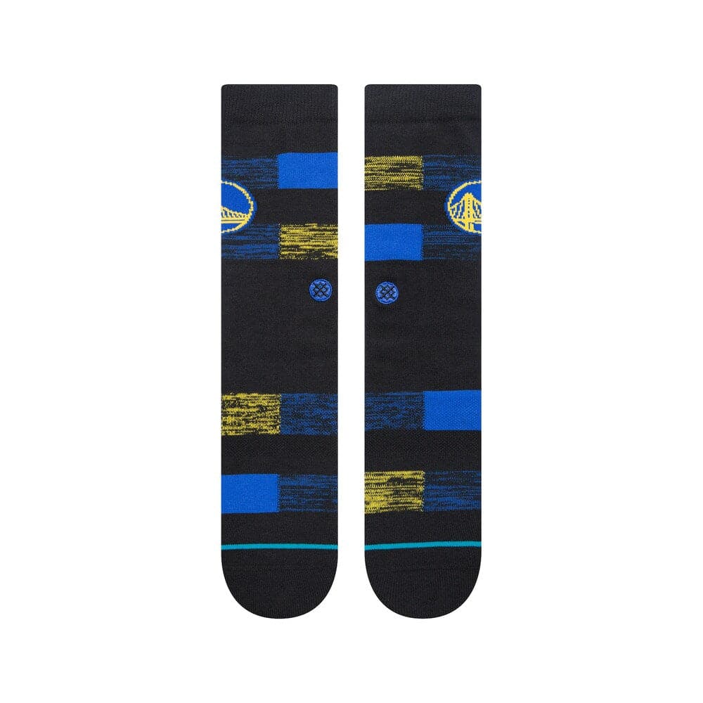 Stance Socks Large (9-12 US) Golden State Warriors Stance NBA Cryptic Crew Socks - Black