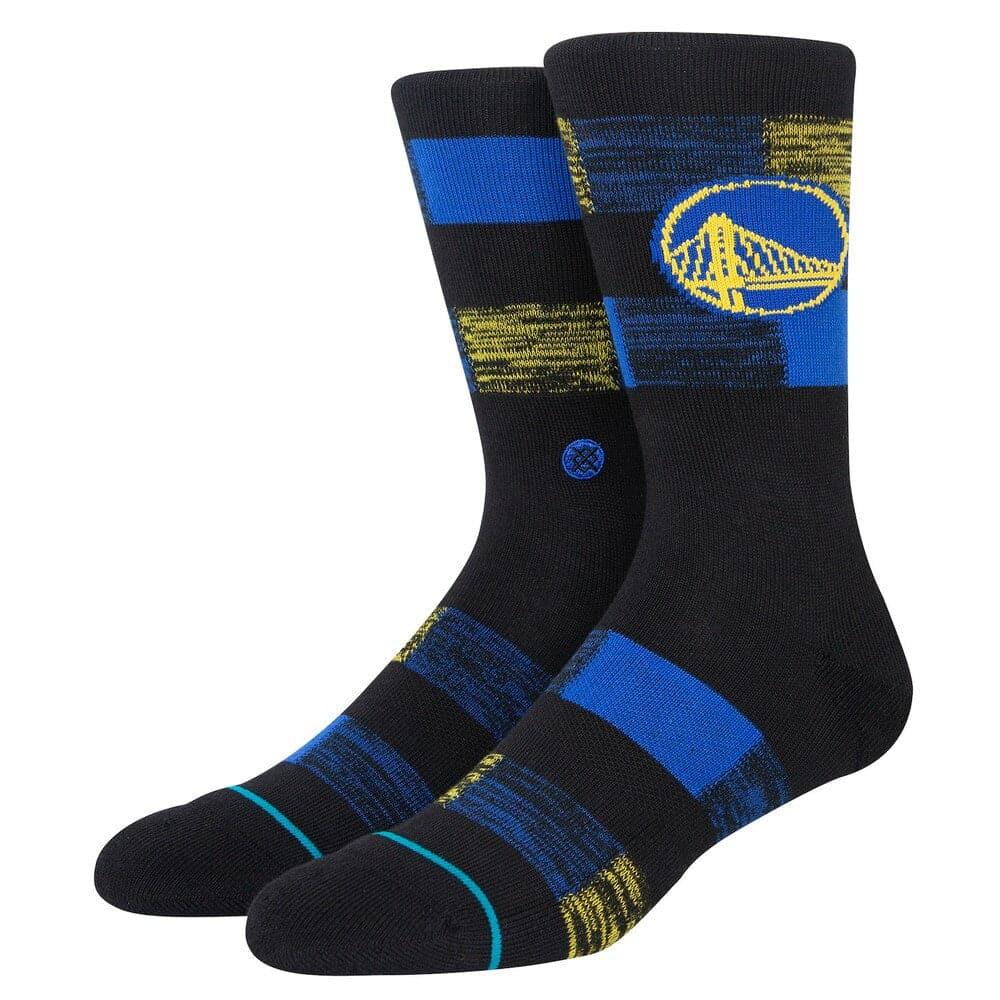Stance Socks Large (9-12 US) Golden State Warriors Stance NBA Cryptic Crew Socks - Black