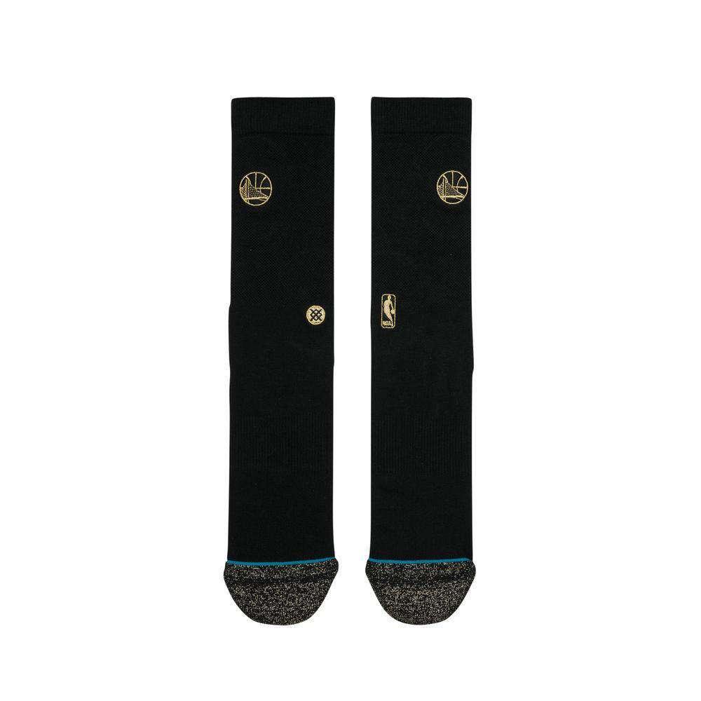 Stance Socks Golden State Warriors Stance NBA Gold Trophy Crew Socks - Black