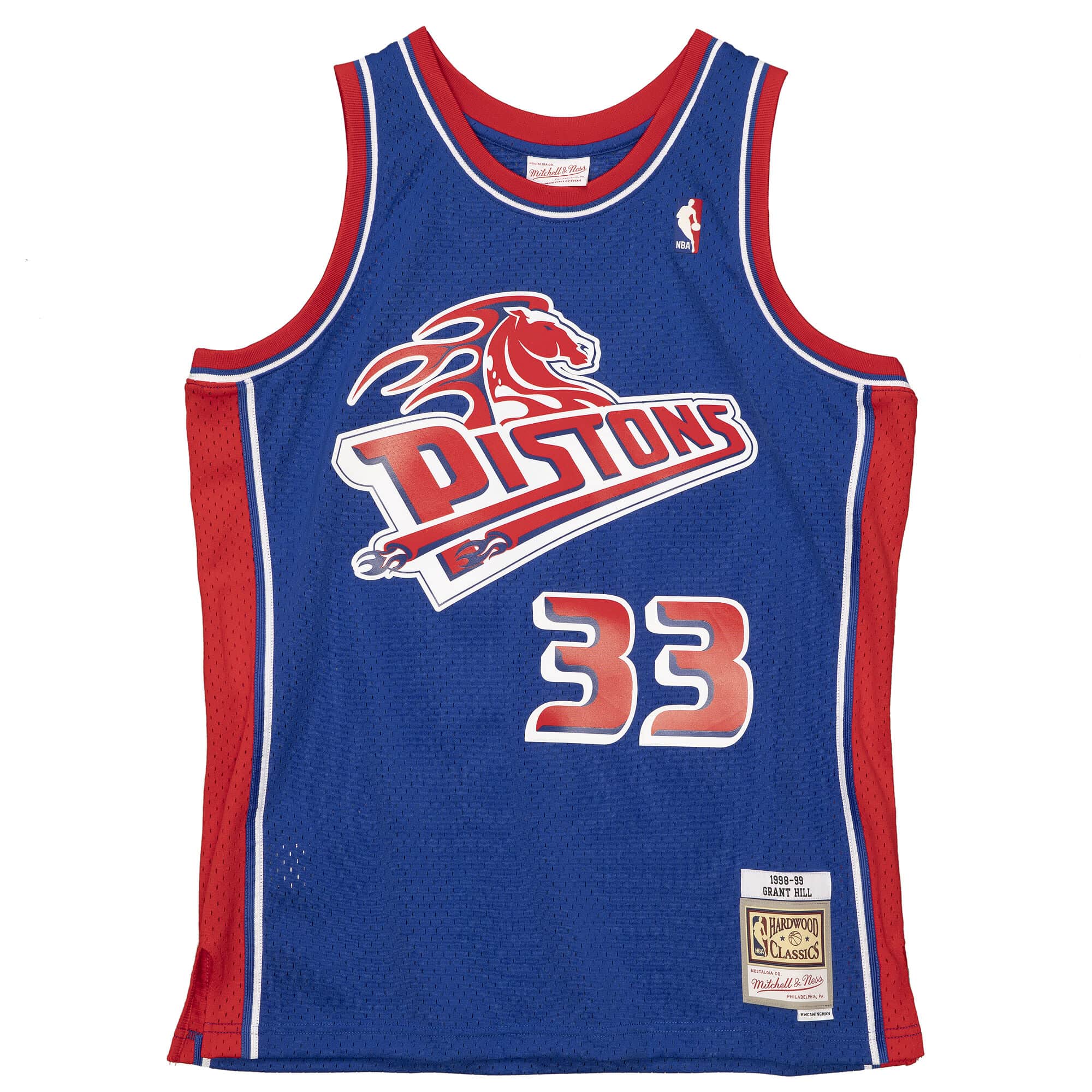 Mitchell And Ness Jerseys Grant Hill Detroit Pistons Mitchell & Ness NBA Reload 2.0 98-99 Swingman Jersey - Blue