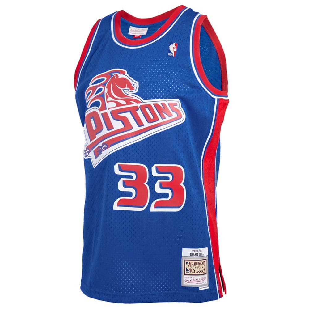 Mitchell And Ness Jerseys Grant Hill Detroit Pistons Mitchell & Ness NBA Reload 2.0 98-99 Swingman Jersey - Blue