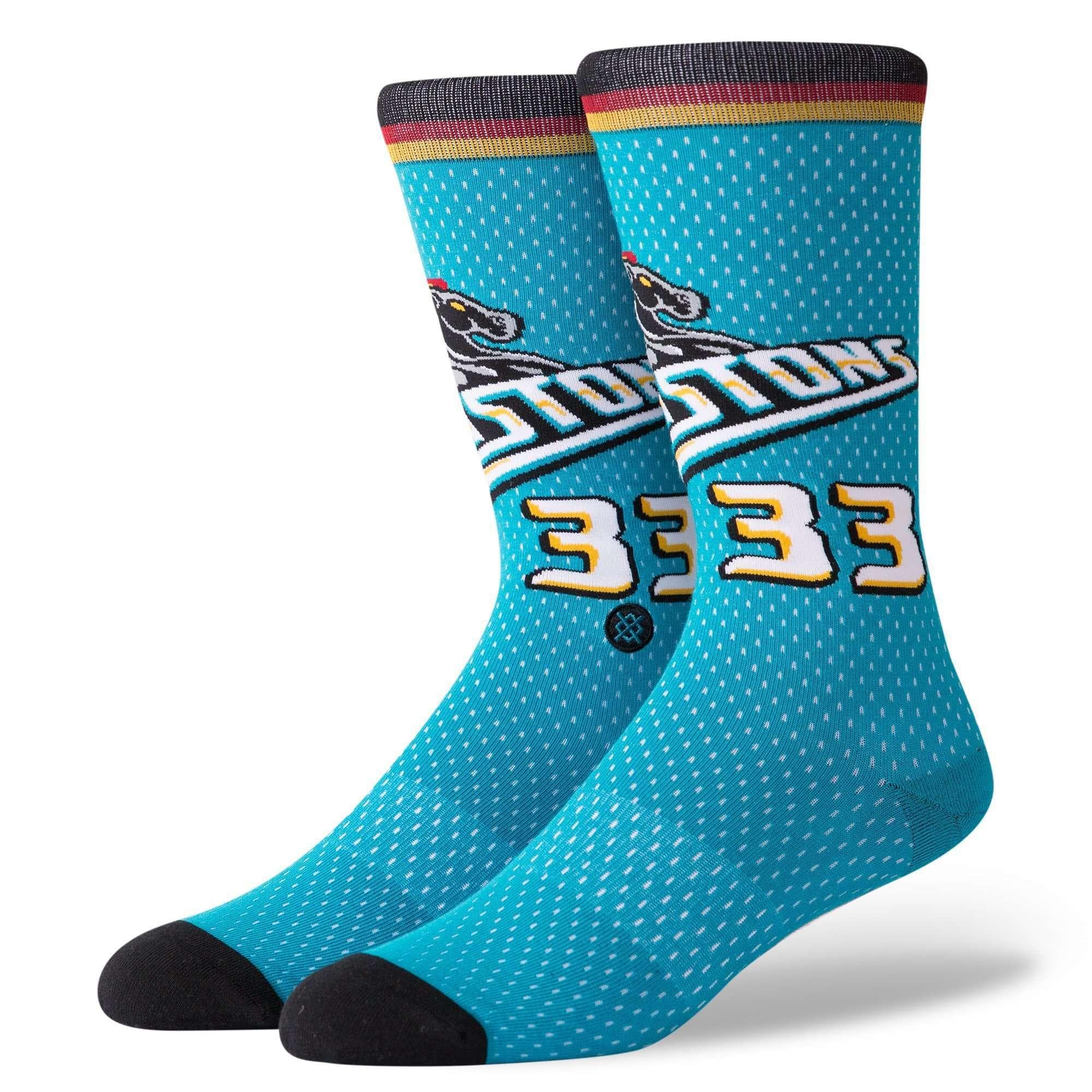 Stance Socks Grant Hill Detroit Pistons Stance NBA HWC Throwback Jersey Crew Socks - Blue