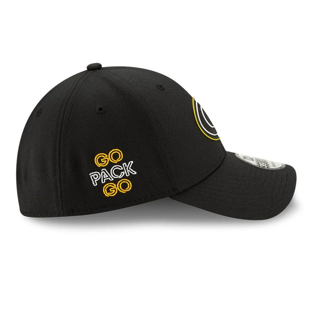 New Era Caps Green Bay Packers New Era NFL 2020 Draft 39THIRTY Flex Fit Curve Hat - Black
