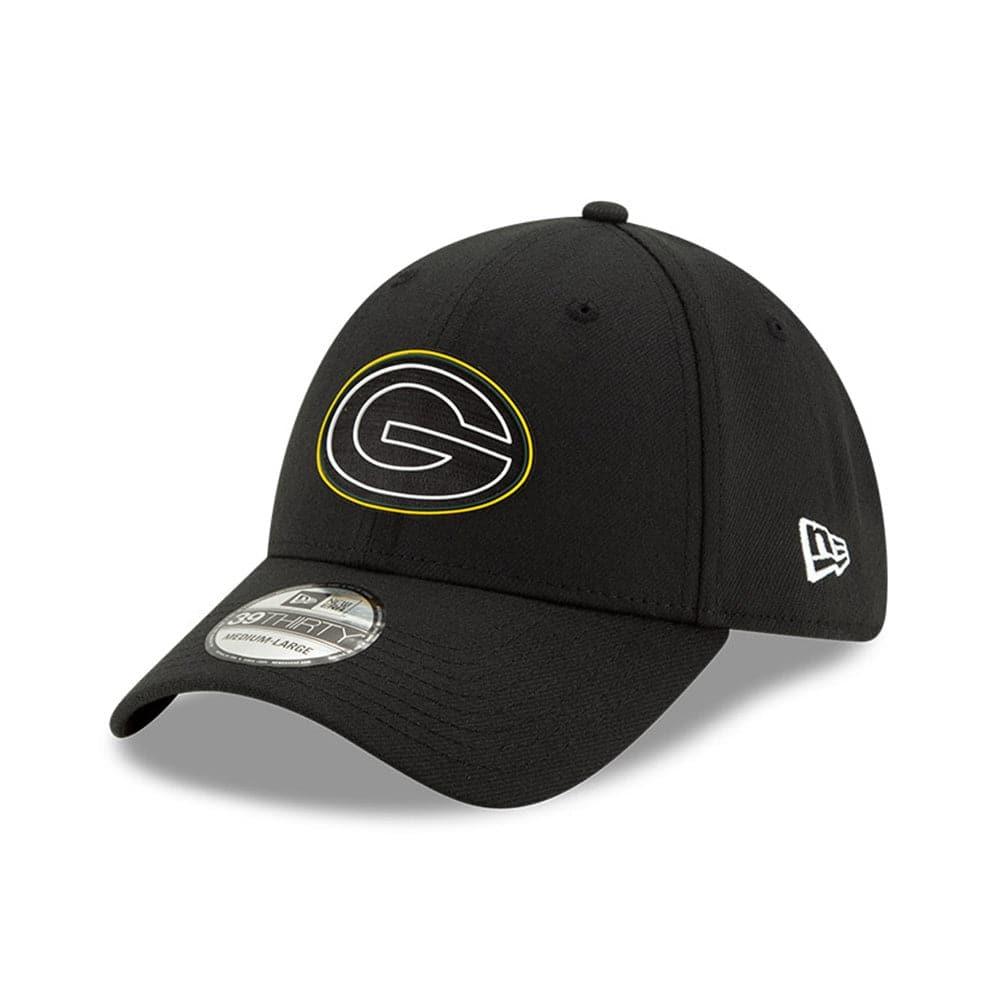 New Era Caps Green Bay Packers New Era NFL 2020 Draft 39THIRTY Flex Fit Curve Hat - Black