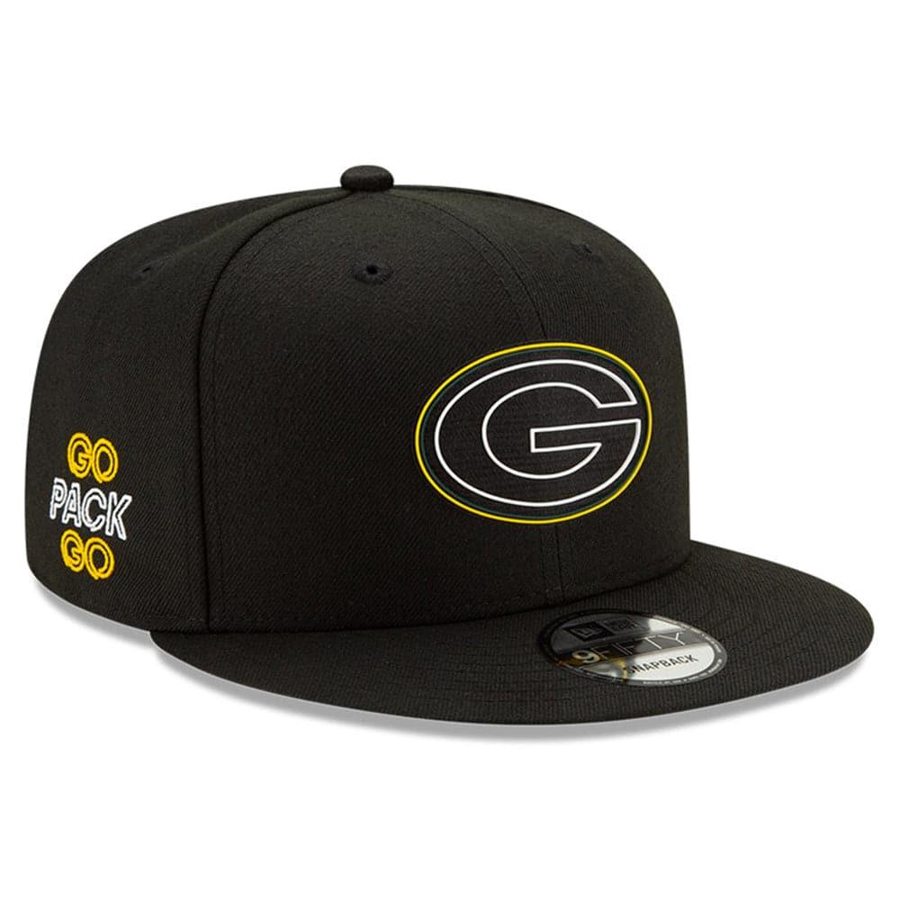 New Era Caps Green Bay Packers New Era NFL 2020 Draft 9FIFTY Snapback Hat - Black