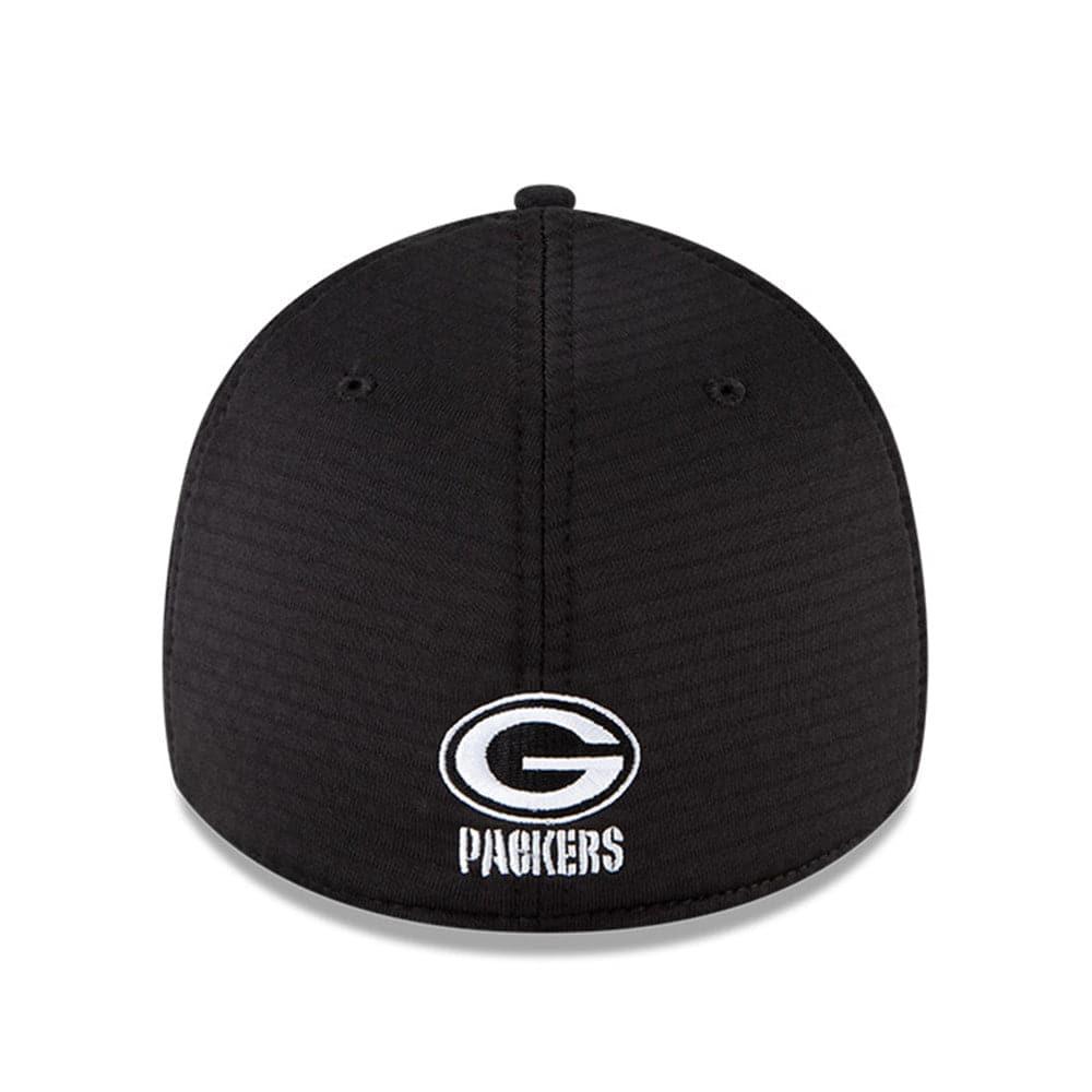New Era Caps Green Bay Packers New Era NFL 2020 Summer Sideline 39THIRTY Flex Fit Curve Hat - Black