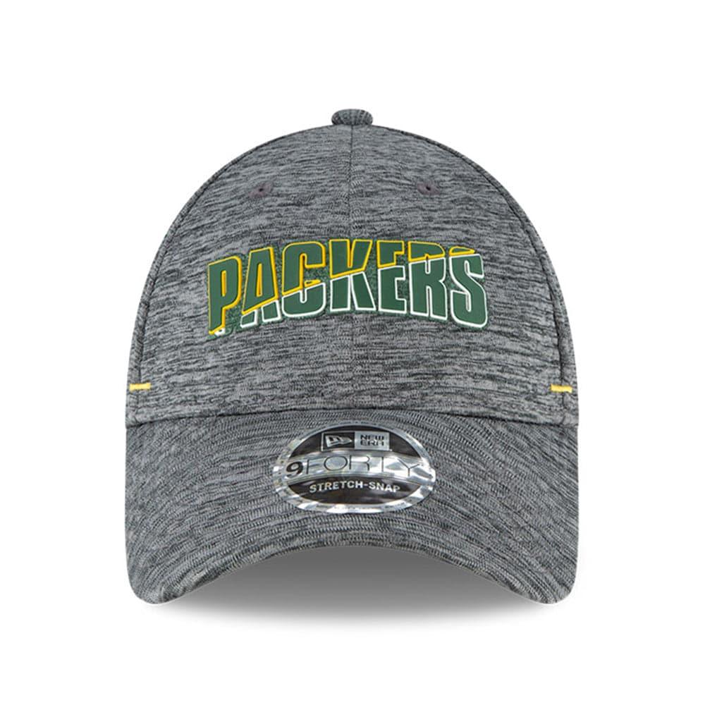 New Era Caps Green Bay Packers New Era NFL 2020 Summer Sideline 9FORTY Snapback Curve Hat - Heather