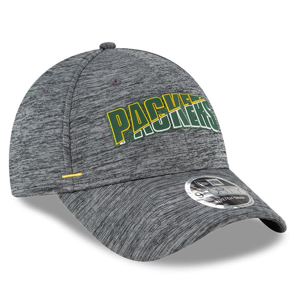 New Era Caps Green Bay Packers New Era NFL 2020 Summer Sideline 9FORTY Snapback Curve Hat - Heather