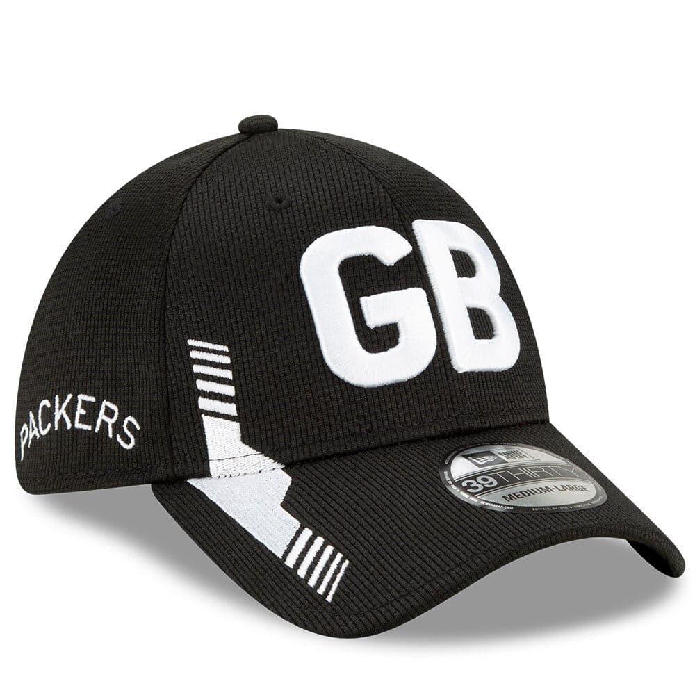 New Era Caps Green Bay Packers New Era NFL 2021 Sideline Alt 39THIRTY Flex Fit Hat - Black
