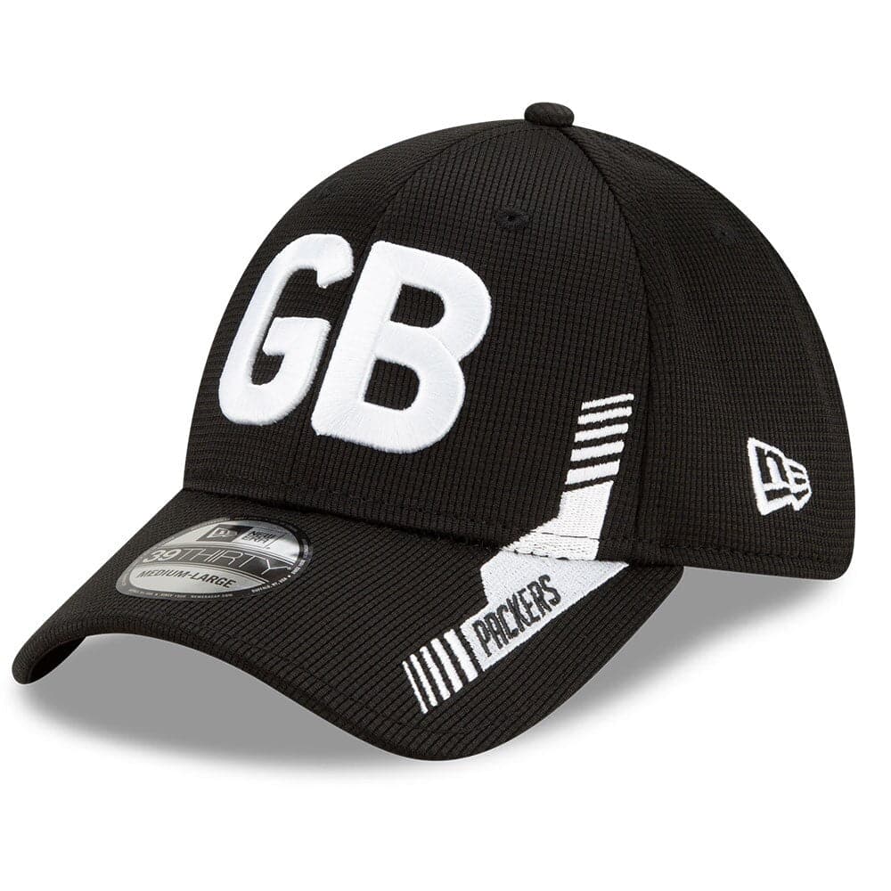 New Era Caps Green Bay Packers New Era NFL 2021 Sideline Alt 39THIRTY Flex Fit Hat - Black