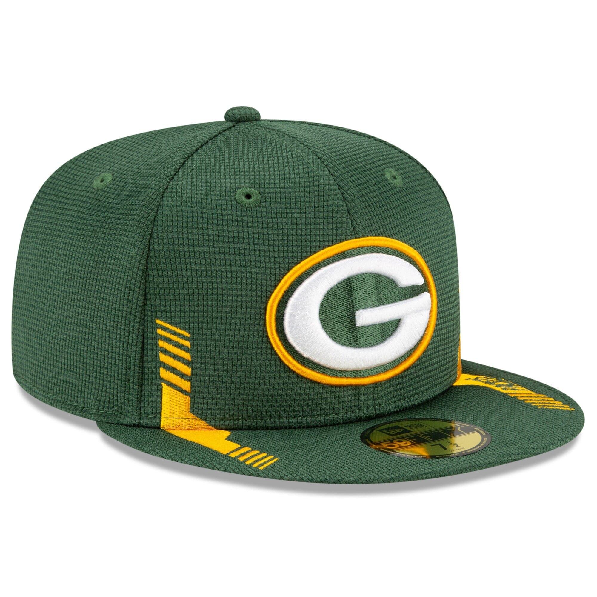 New Era Caps Green Bay Packers New Era NFL 2021 Sideline Home 59FIFTY Fitted Hat - Green