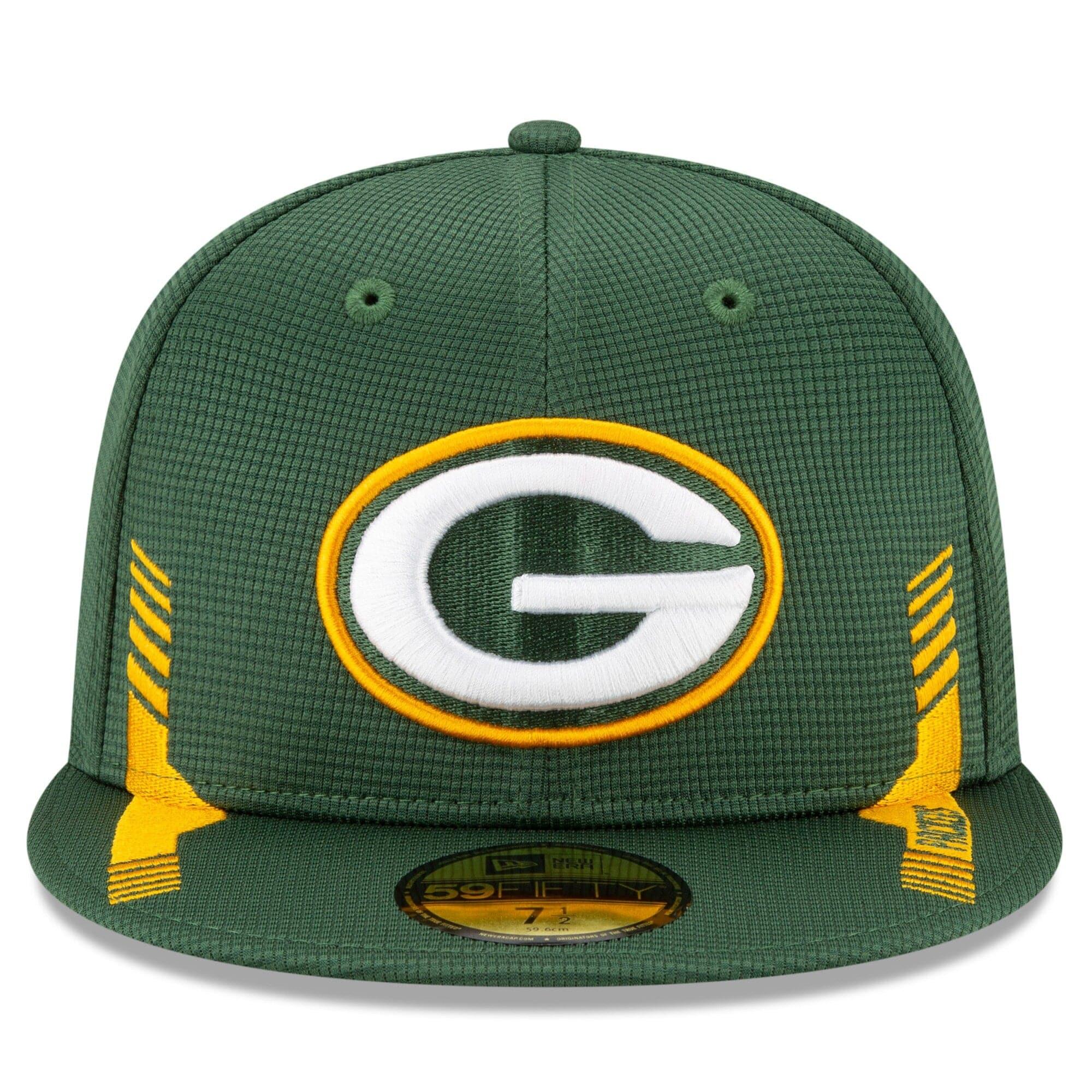 New Era Caps Green Bay Packers New Era NFL 2021 Sideline Home 59FIFTY Fitted Hat - Green