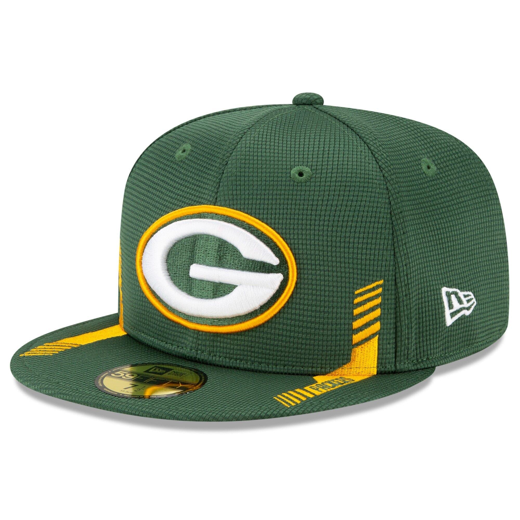 New Era Caps Green Bay Packers New Era NFL 2021 Sideline Home 59FIFTY Fitted Hat - Green