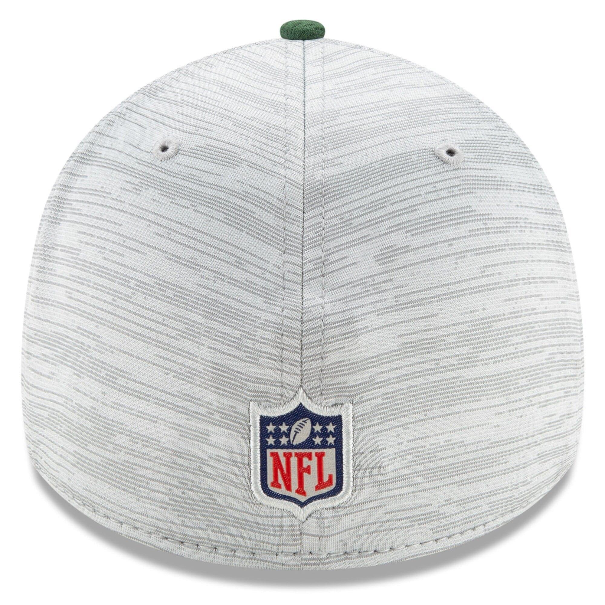 New Era Caps Green Bay Packers New Era NFL 2021 Training Camp 39THIRTY Flex Fit Curve Hat - Grey