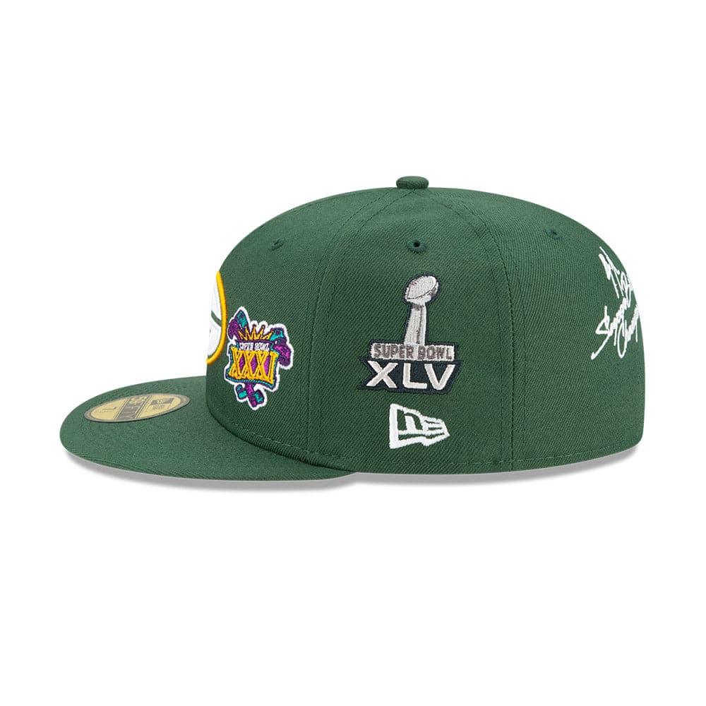 New Era Caps Green Bay Packers New Era NFL Champions Patch 59FIFTY Fitted Hat - Green