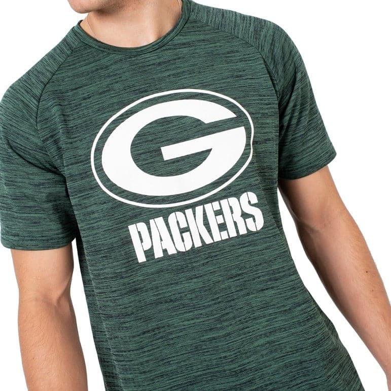New Era T-Shirts Green Bay Packers New Era NFL Engineered Performance Raglan T-Shirt - Green