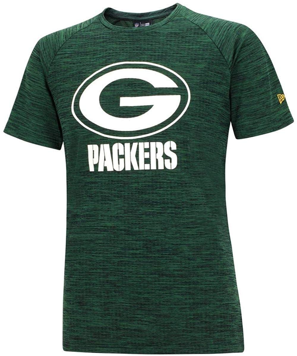New Era T-Shirts Green Bay Packers New Era NFL Engineered Performance Raglan T-Shirt - Green