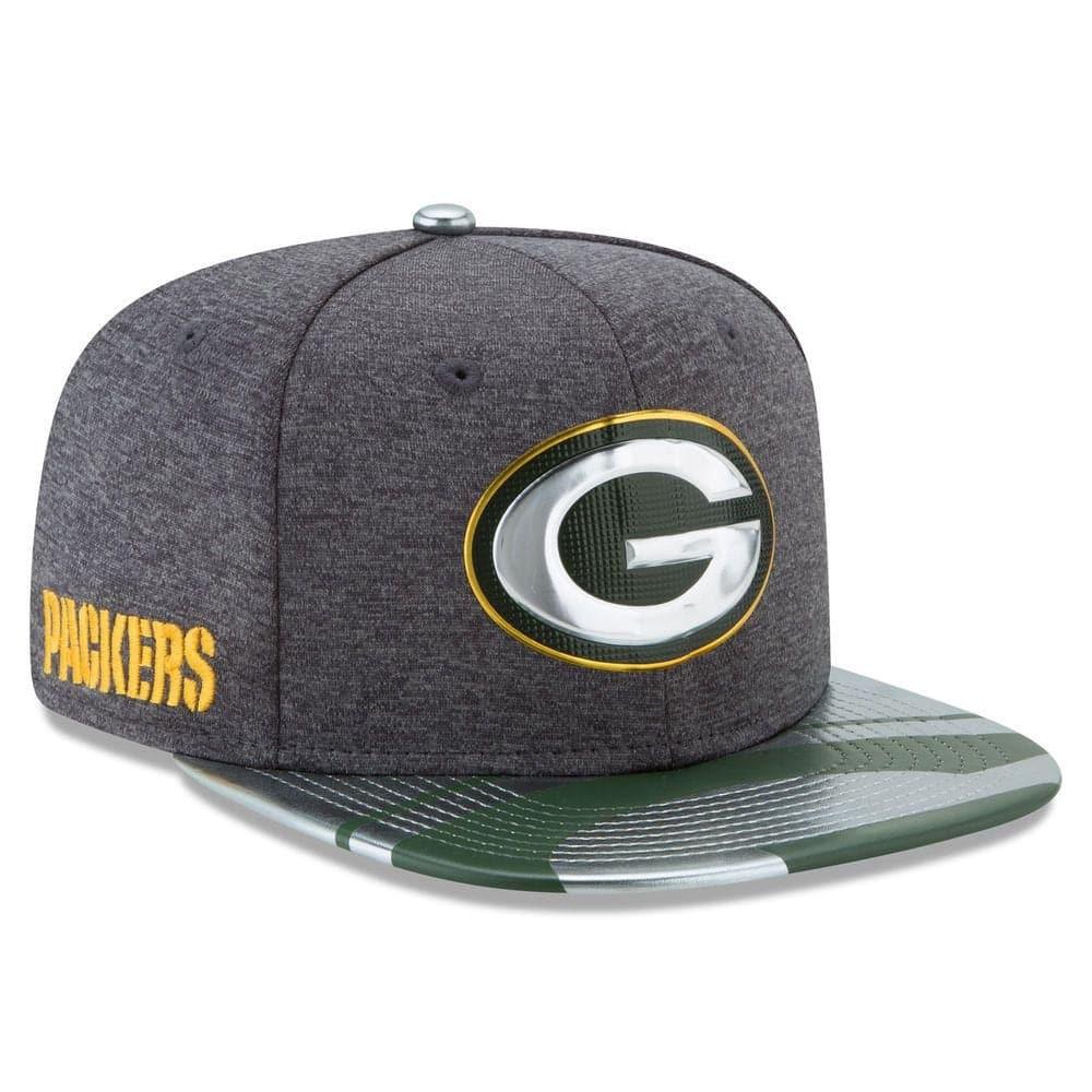 New Era Caps Green Bay Packers New Era NFL Kickoff OF 9FIFTY Snapback Hat - Steel Heather