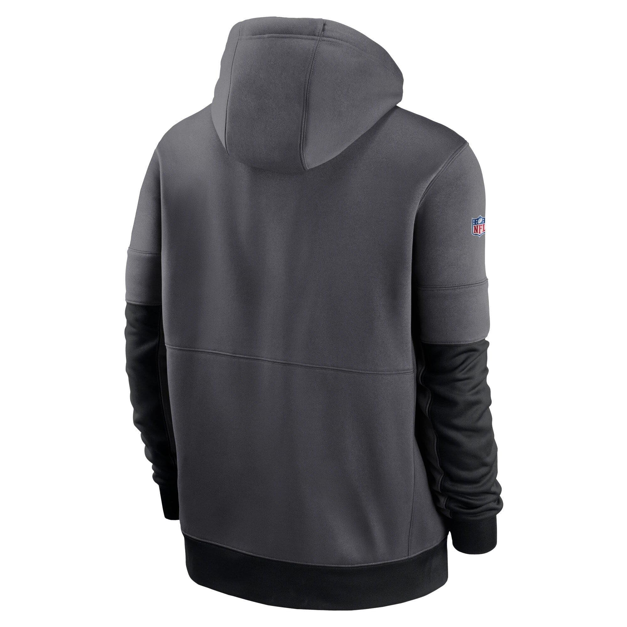 Nike Jumpers Green Bay Packers Nike NFL Lockup Therma Zip Hoodie Jumper - Anthracite