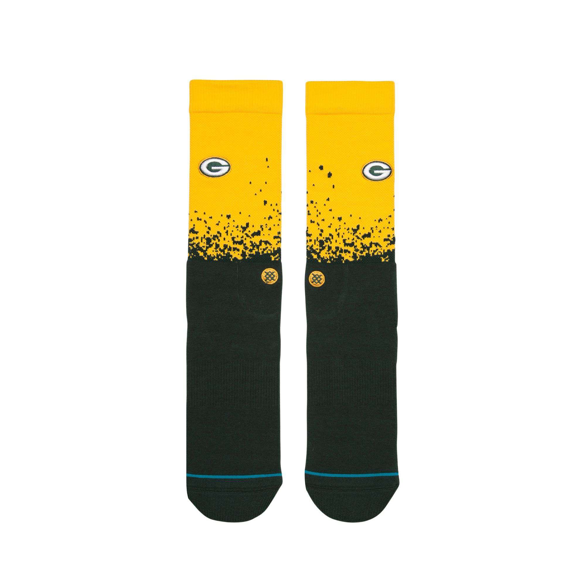 Stance Socks Large (9-12 US) Green Bay Packers Stance NFL Fade Crew Socks - Green