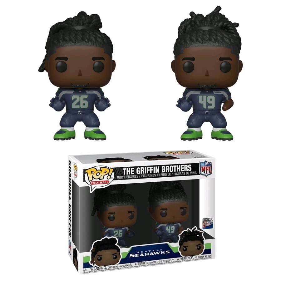 Funko Figures Griffin Brothers Seattle Sehawks Funko NFL Pop 2 Pack Figure - Navy
