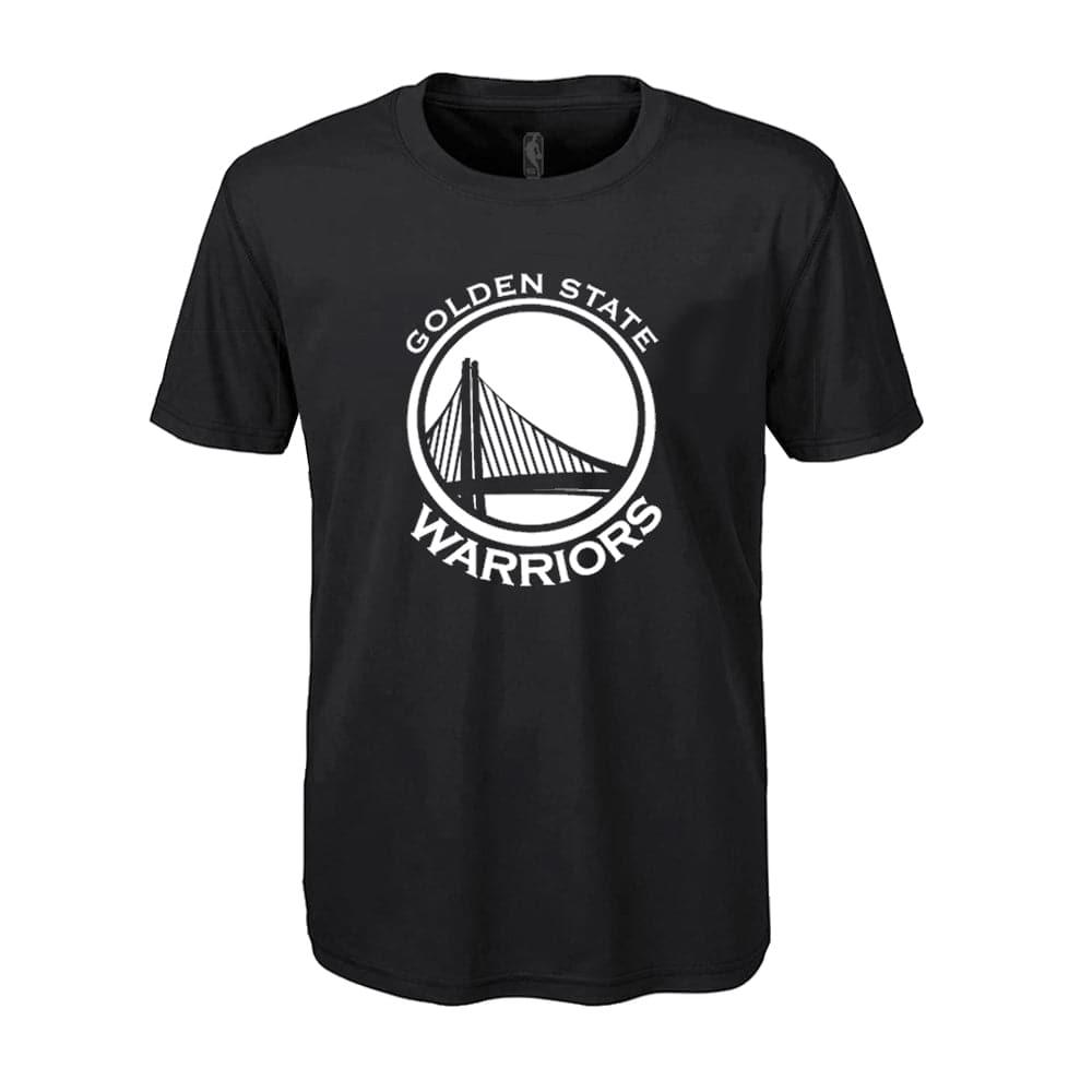 Youths Golden State Warriors Outerstuff NBA White Out Logo T-Shirt - Black