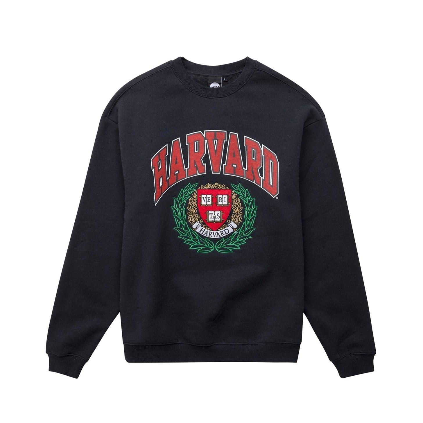NCAA Branded Jumpers Harvard Crimson NCAA College Seal Vintage Crew Jumper - Vintage Black