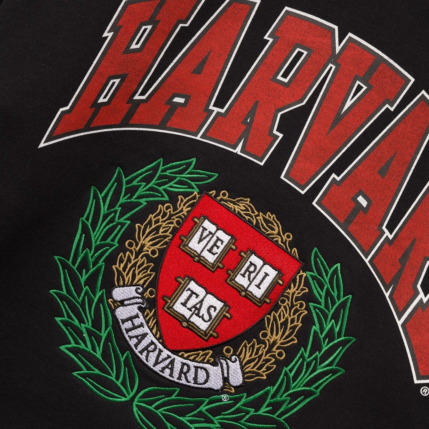NCAA Branded Jumpers Harvard Crimson NCAA College Seal Vintage Crew Jumper - Vintage Black