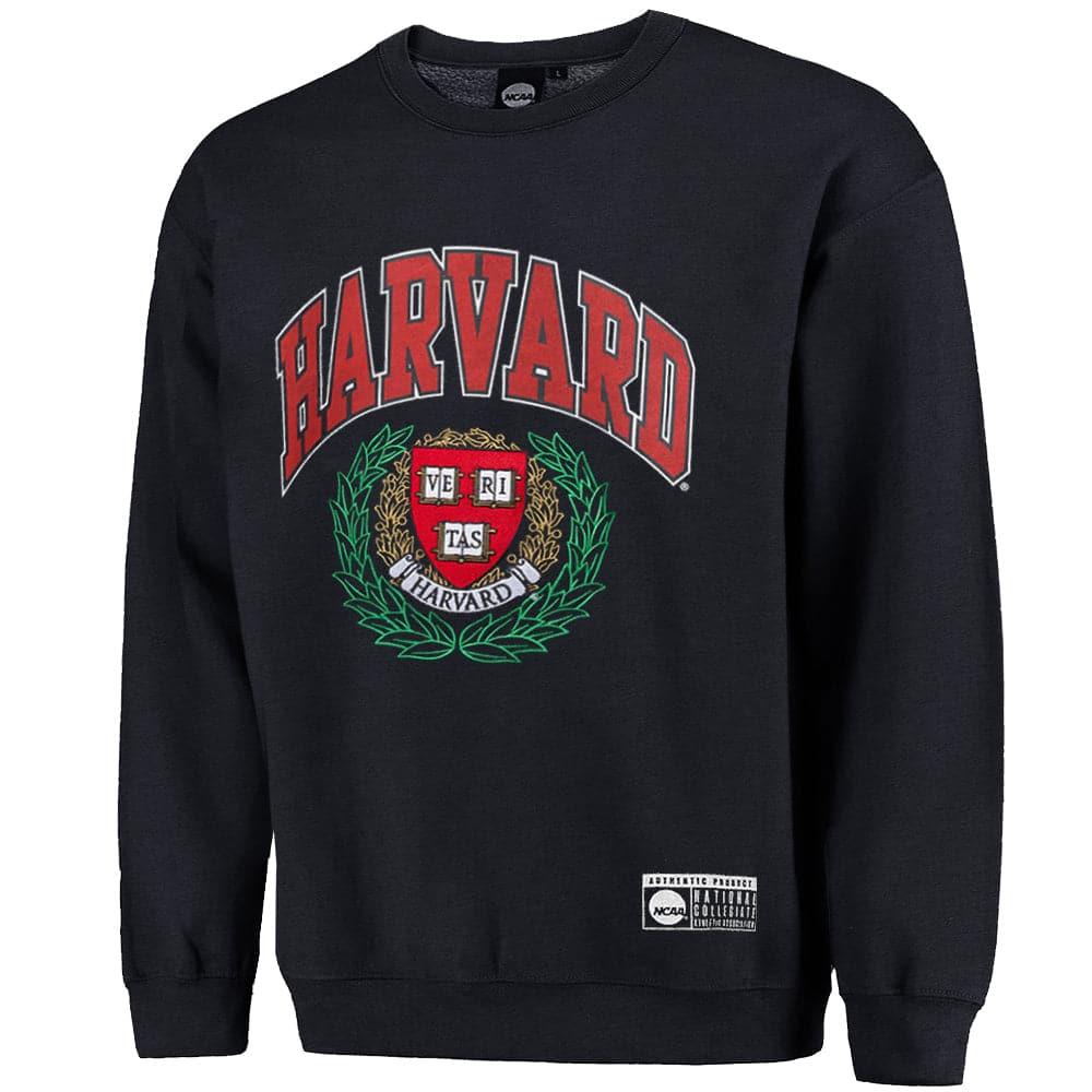 NCAA Branded Jumpers Harvard Crimson NCAA College Seal Vintage Crew Jumper - Vintage Black