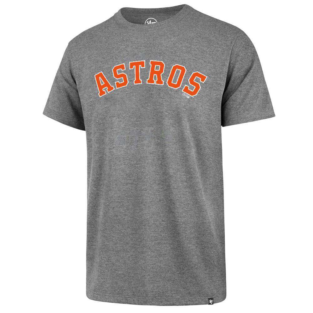 47 Brand T-Shirts Houston Astros '47 MLB Wordmark Splitter T-Shirt - Grey