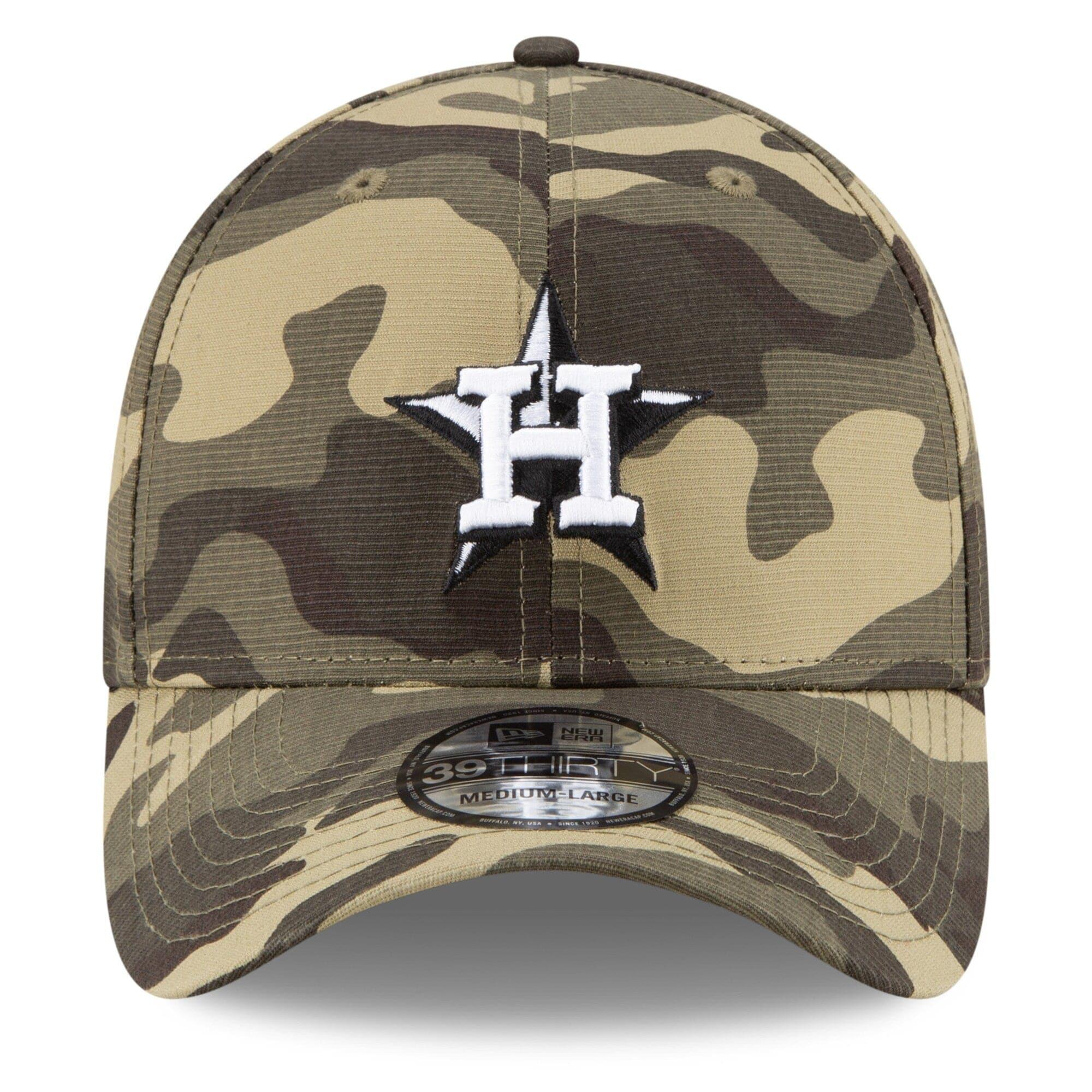 New Era Caps Houston Astros New Era MLB 2021 Armed Forces 39THIRTY Flex Fit Curve Hat - Camo