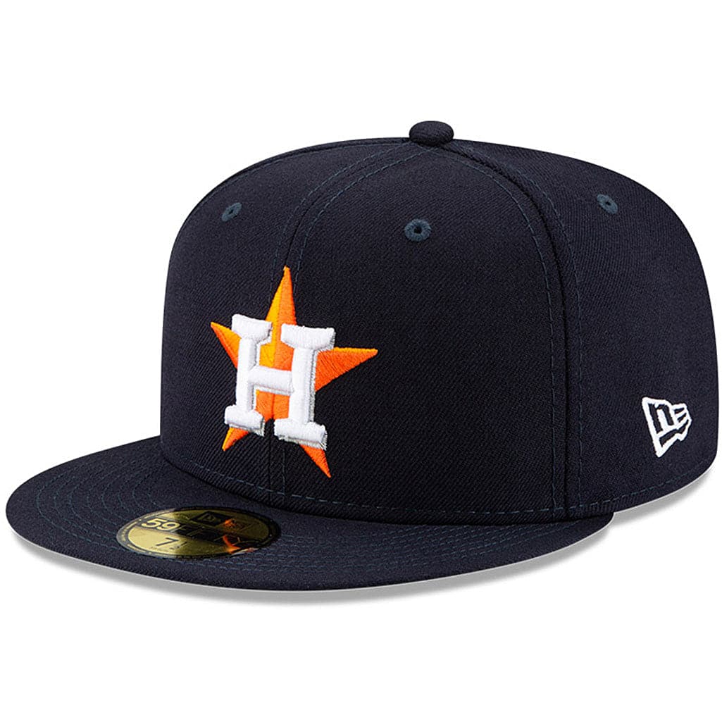New Era Caps Houston Astros New Era MLB Champions Patch 59FIFTY Fitted Hat - Navy
