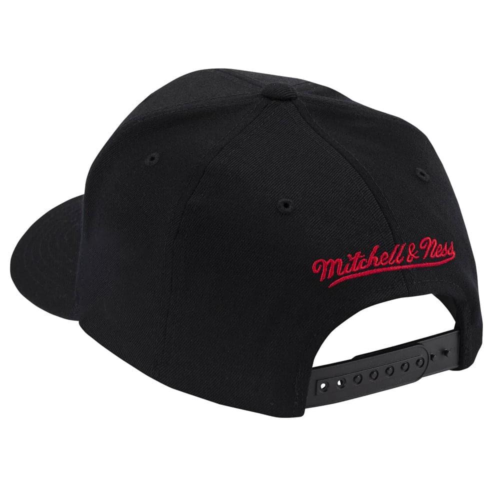 Mitchell And Ness Caps Houston Rockets Mitchell & Ness NBA Circle Weald 110 Curved Snapback Hat - Black