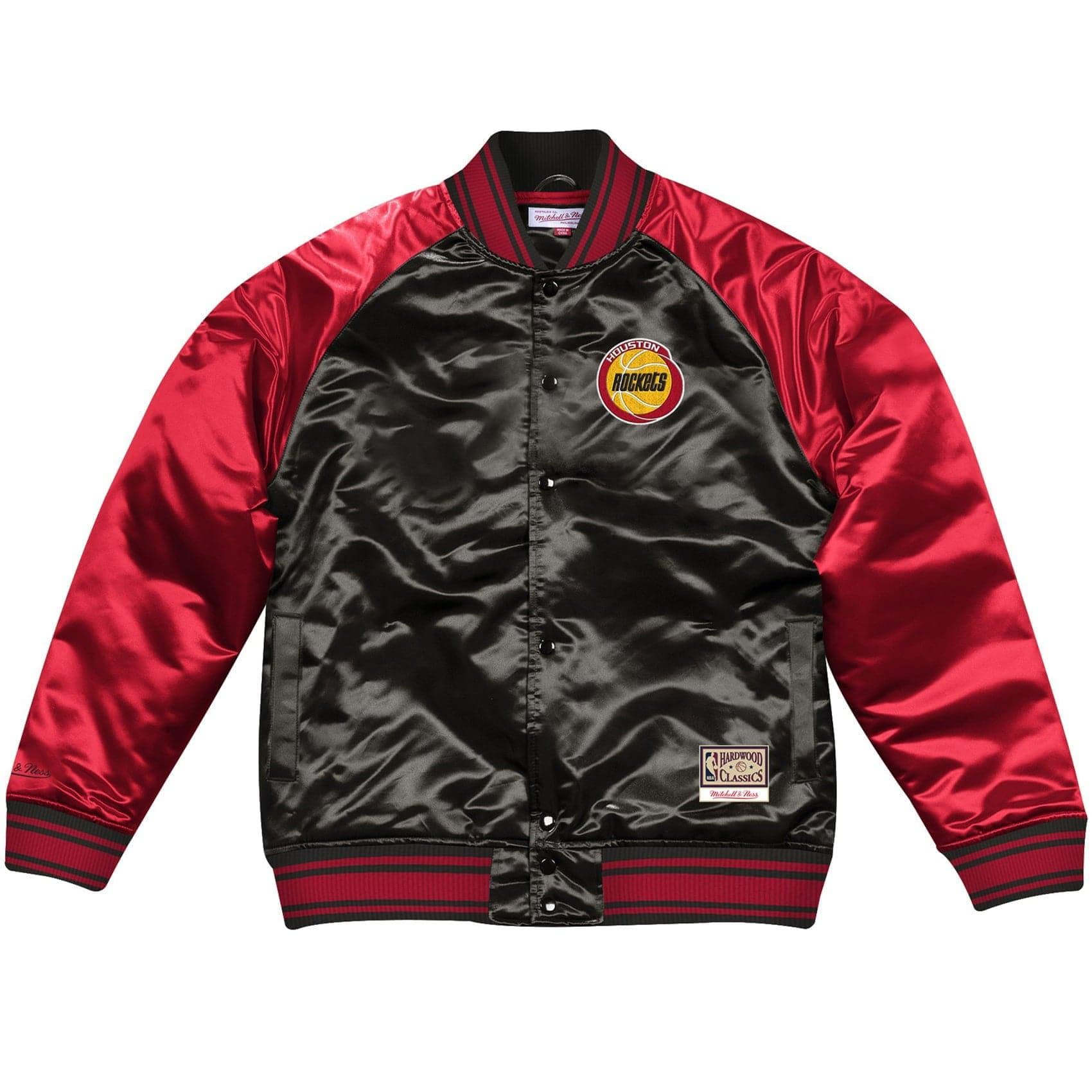 Mitchell And Ness Jackets Houston Rockets Mitchell & Ness NBA Colossal Premium HWC Jacket - Black