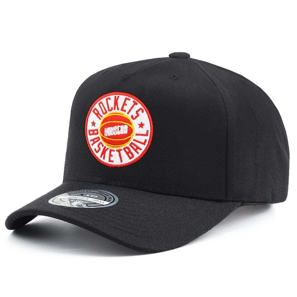 Mitchell And Ness Caps Houston Rockets Mitchell & Ness NBA Full Circle 110 Curve Snapback Hat - Black