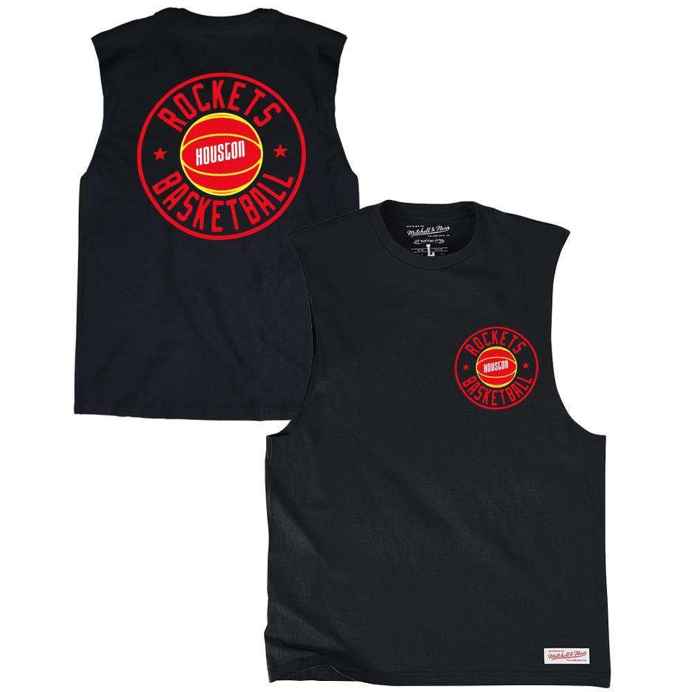 Mitchell And Ness T-Shirts Houston Rockets Mitchell & Ness NBA Full Circle Muscle T-Shirt - Black