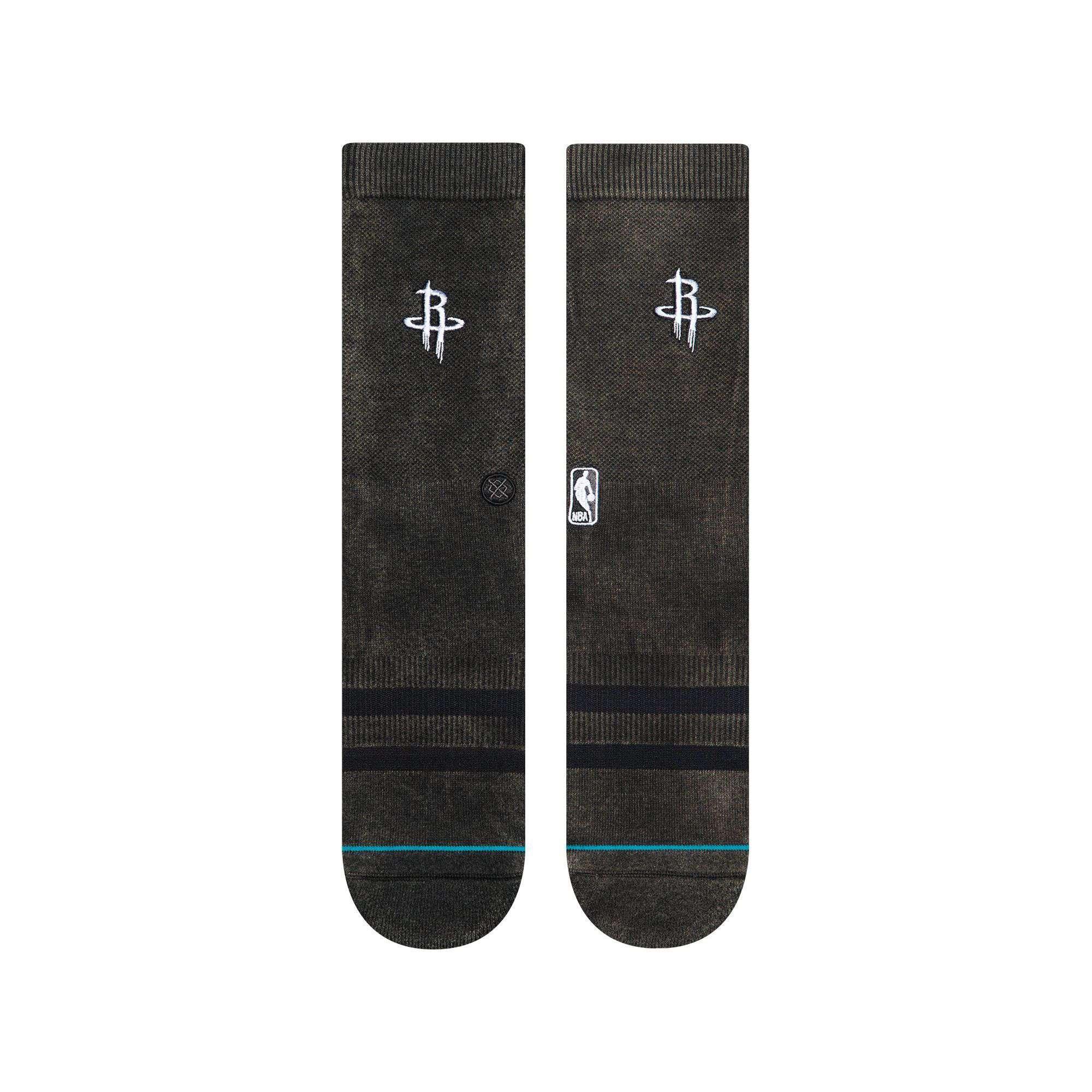 Stance Socks Houston Rockets Stance NBA Blacktop Crew Socks - Black