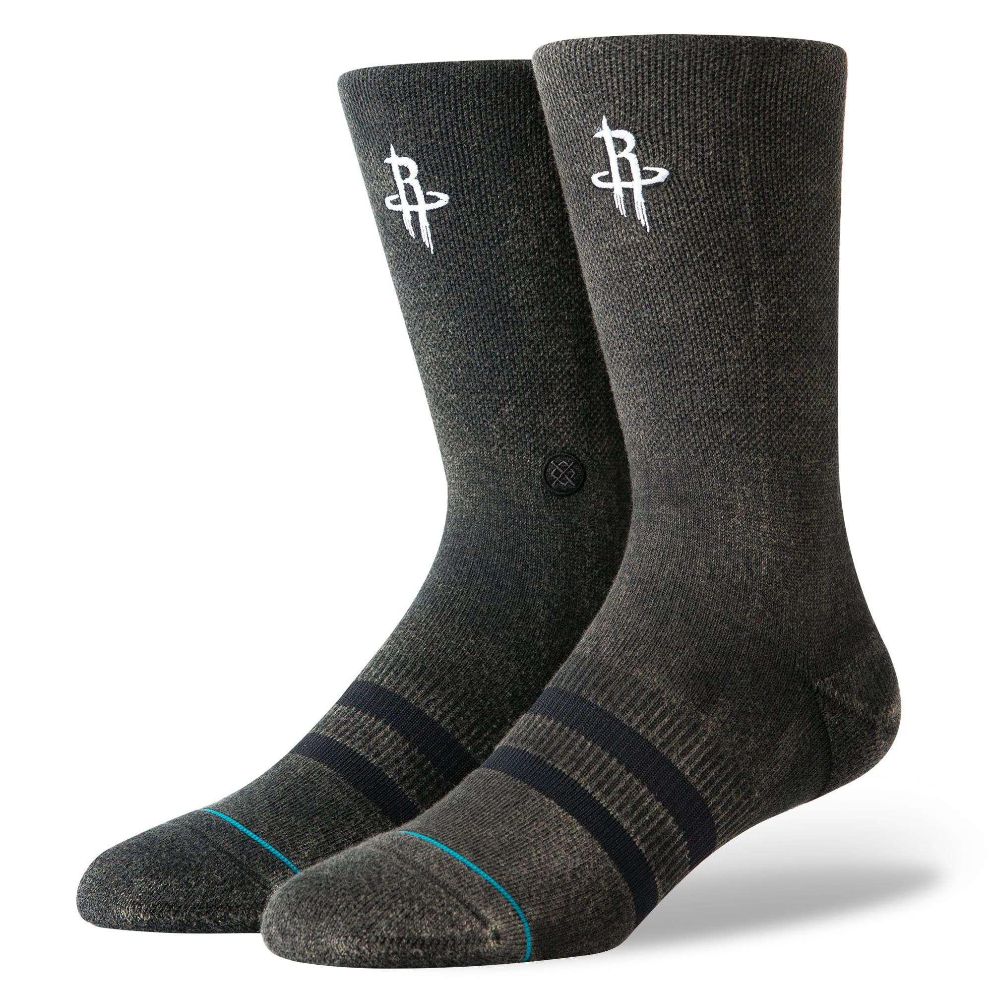 Stance Socks Houston Rockets Stance NBA Blacktop Crew Socks - Black