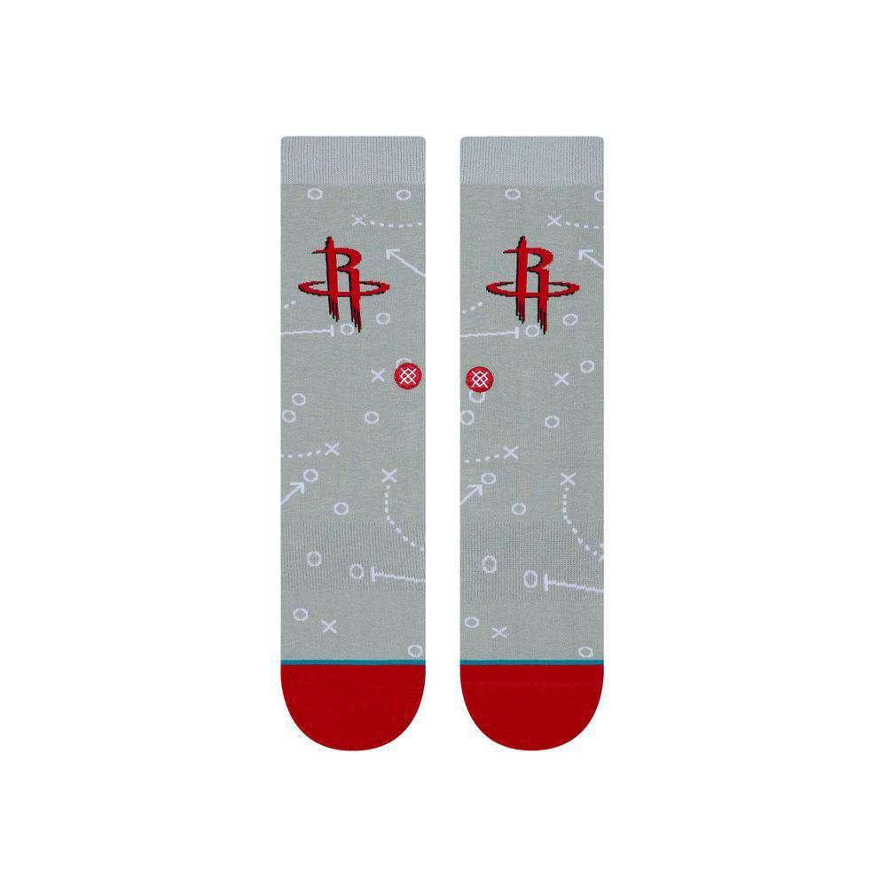 Stance Socks Houston Rockets Stance NBA Playbook Crew Socks - Grey