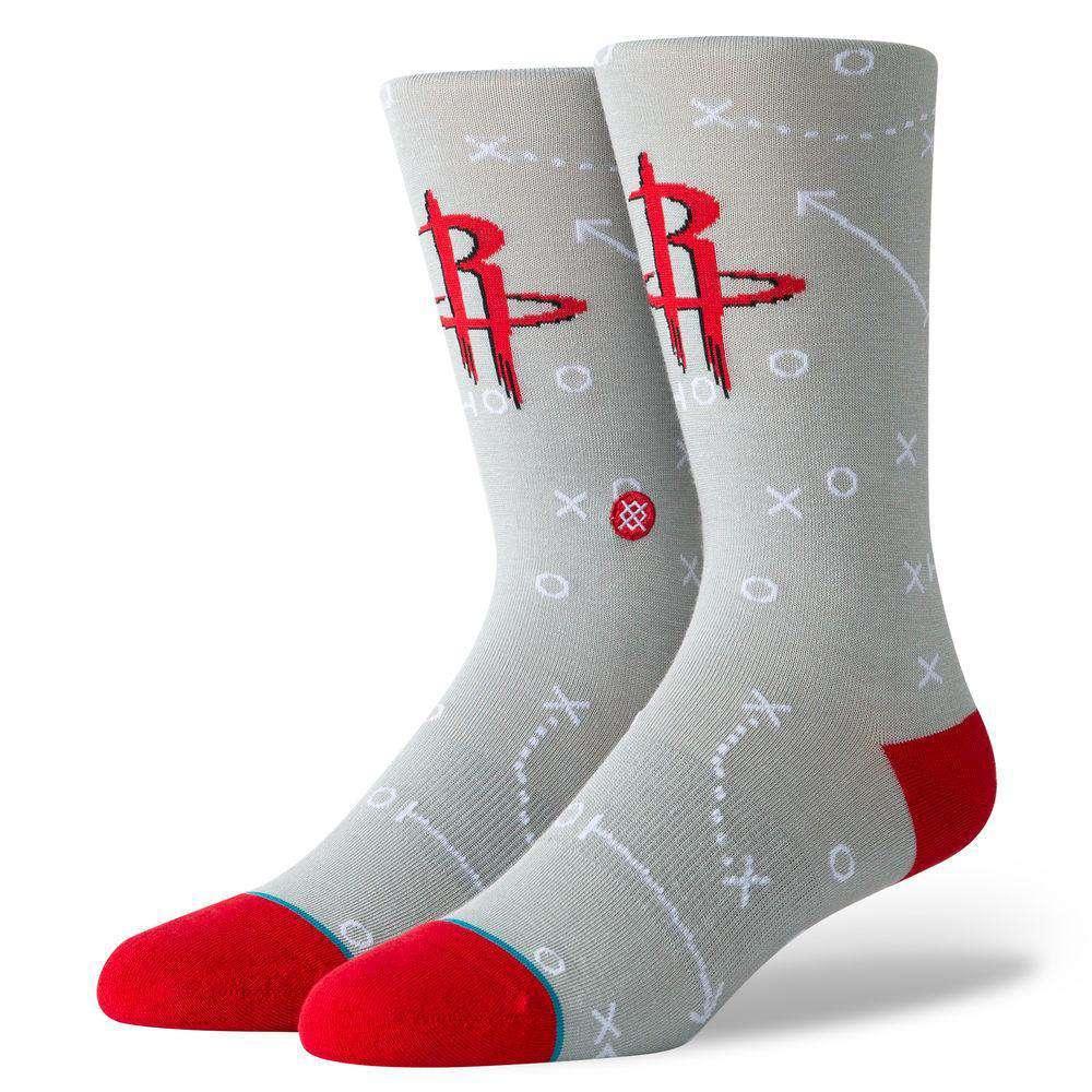 Stance Socks Houston Rockets Stance NBA Playbook Crew Socks - Grey