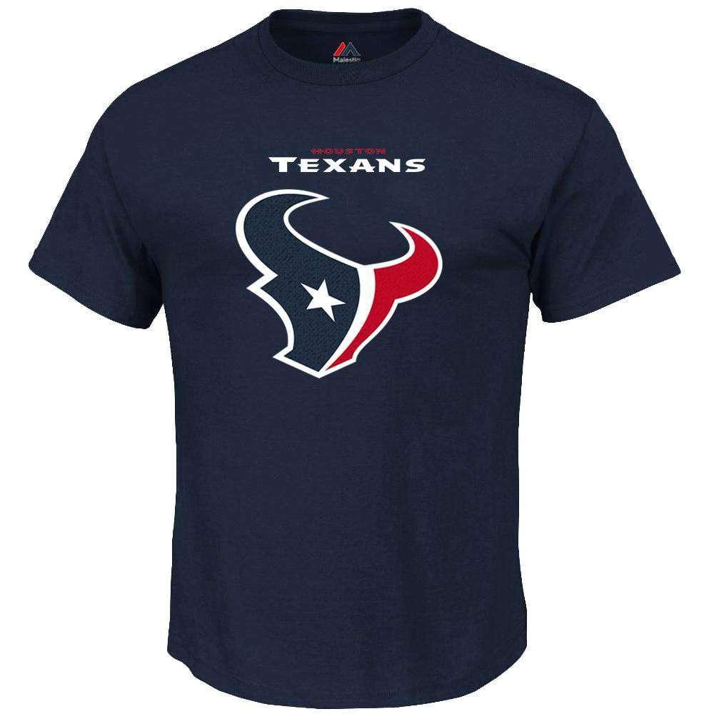 Majestic Athletic T-Shirts Houston Texans Majestic NFL Critical Victory T-Shirt - Navy